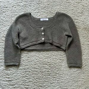 12 Mo Irulea San Sebastian Handknit Long Sleeved Sweater Shrug Tan